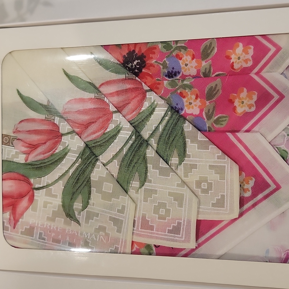 New & Authentic Pierre Balmain & Ungaro handkerchiefs